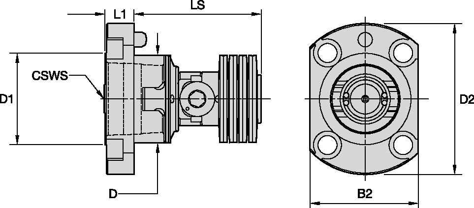 KM50 LOC SUBASSEMBLY SIDE ACCESS H:16MM