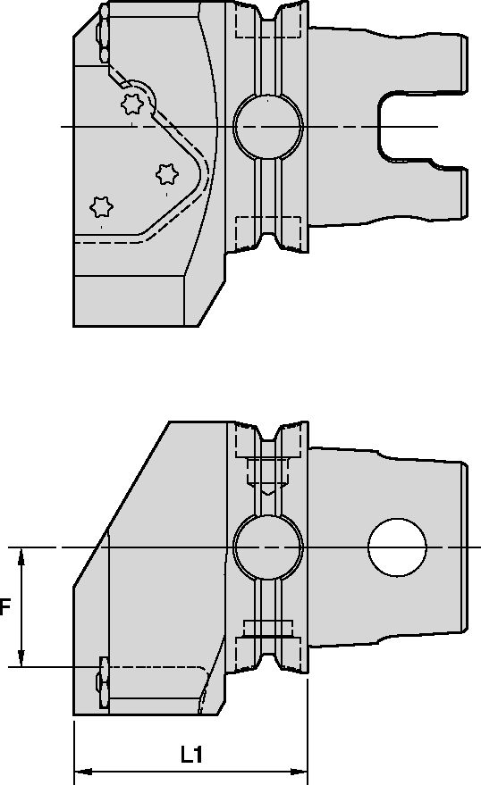 KM40TS B.E. AXIAL MODULAR GROOVING LH