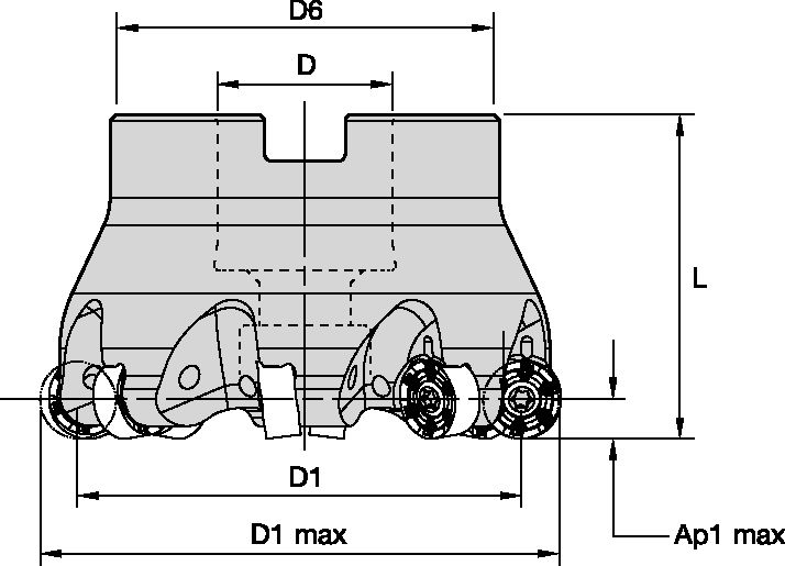 METRIC M200 IC16 D100 Z08 SHELL MILL