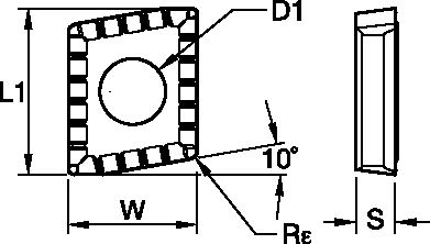 DFC KC7140 MD DRILL INSERT FO