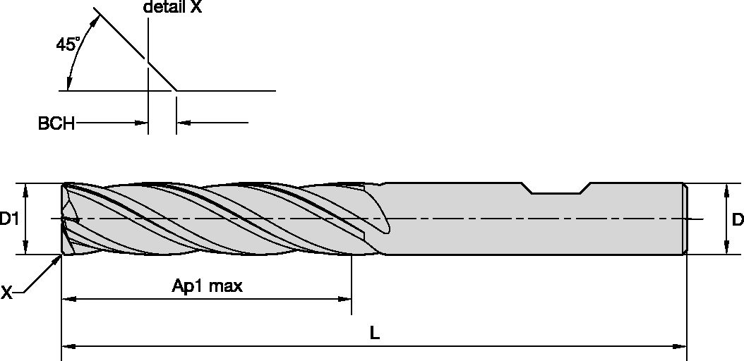 ENDMILL 4717 FIN 4FL 16X16X57X125