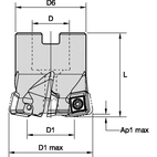 Z-AXIS SHELL MILL D=66 MM RH.