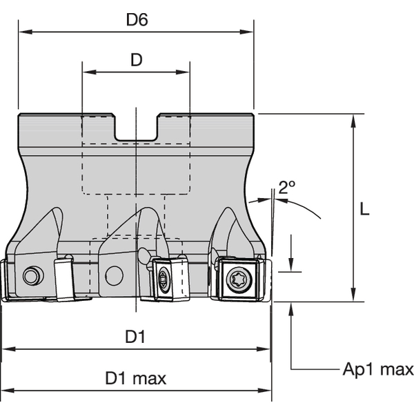 KSSM 8+ SHELL MILL D=100 Z=8
