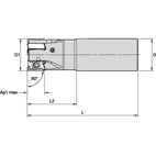 MILL 4-15 D=40 Z=3 END MILL C