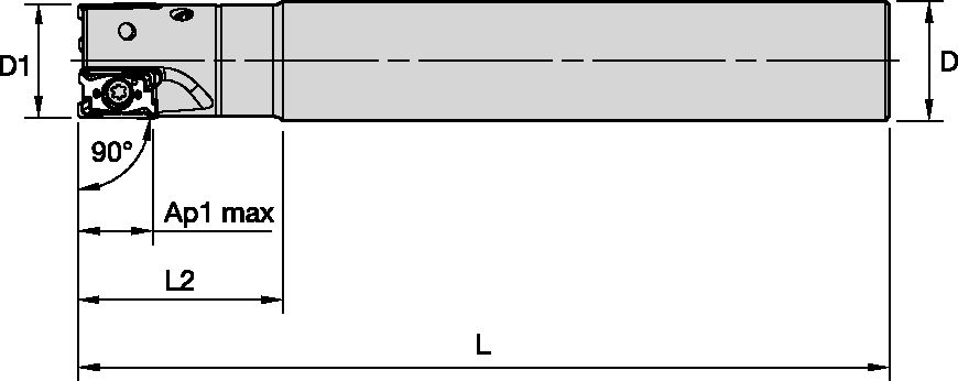 VSM490-15 D25 Z2 END MILL CUTTER L170