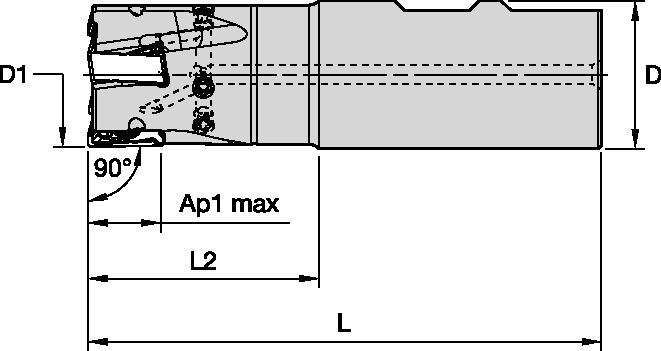 VSM490-15 D25 Z2 WELDON CUTTER