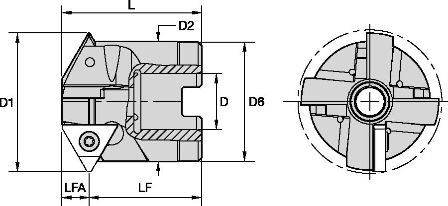 KTMD USTYLE SHELL MILL METRIC