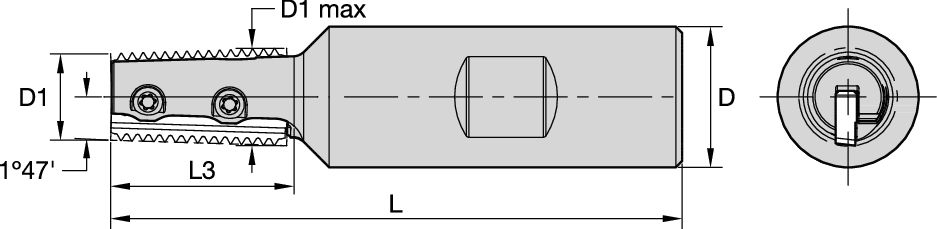 TMT24 WELDON CONICAL METRIC D
