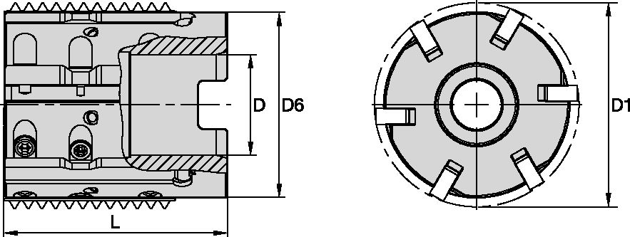 TMS40 SHELL MILL METRIC D=44