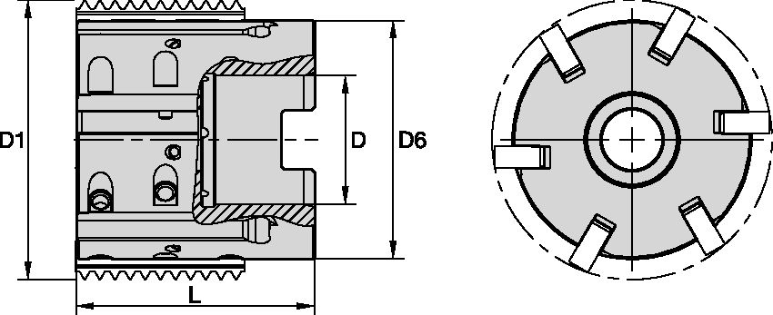 TMS41 SHELL MILL METRIC D=58