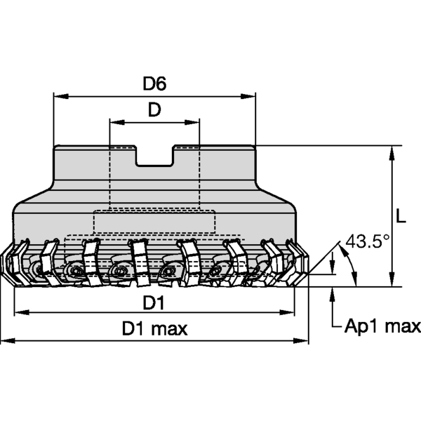 MILL16 SHELL MILL D=100 Z=10