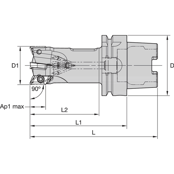 VHSC-16 HIGHSPEED CUTTER D25 Z2 HSK63A