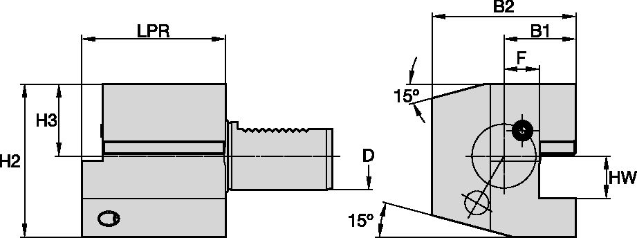 VDI40 TOOLHOLDER C2 COOLANT H