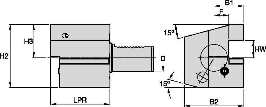VDI40 TOOLHOLDER C3 COOLANT H