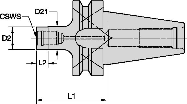 BT40B DUO-LOCK DL12 L1=49MM