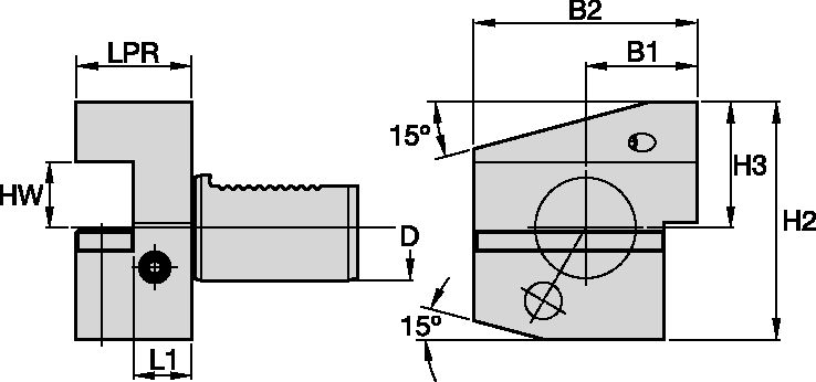 VDI40 TOOLHOLDER B3 COOLANT H