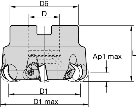 KCRA SHELL MILL CUTTER D80 Z8