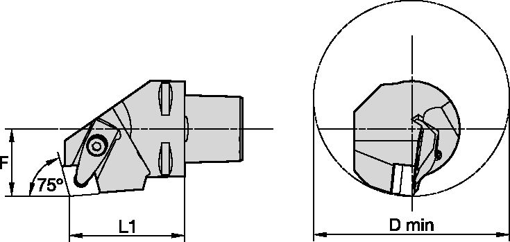 HÅLLARE 75° HÖ för CN..1204.. PSC50