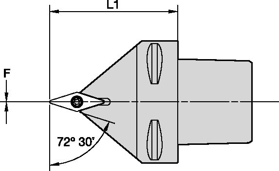 HÅLLARE 72,5° NE för VB..1604.. PSC63
