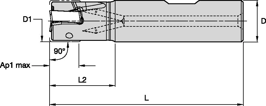 VSM490-10 D16 Z2 WELDON CUTTER