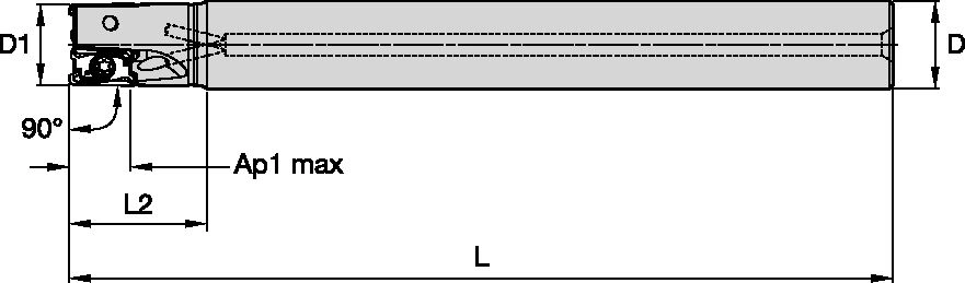 VSM490-10 D16 Z2 L150 END MILL CUTTER