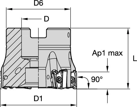 VSM490-10 D100 Z12 SHELL MILL