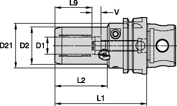 KM4X100 HYDR.HP D8 L150MM