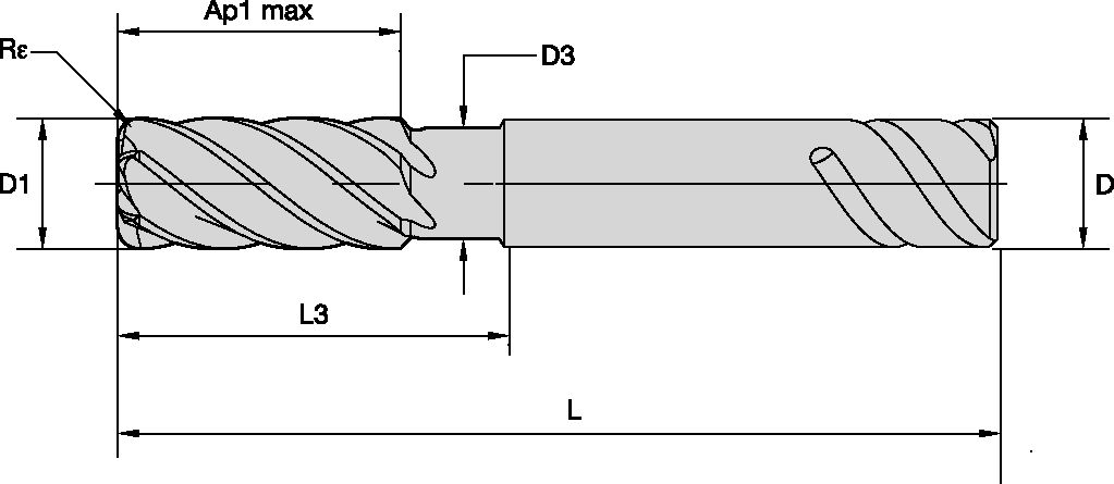 PINNFRÄS 12MM AP:36 R0.5 SAFE-LOCK