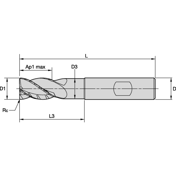 PINNFRÄS 25MM L3:75MM WD
