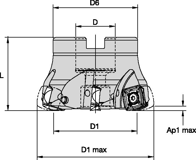 VXF-16 D100 Z8 SHELL MILL