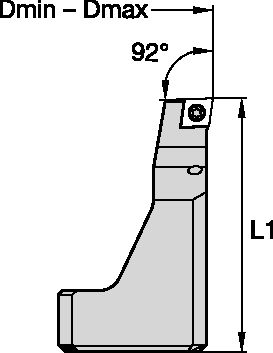 Skärbärare 2-58mm utvändig bearb.