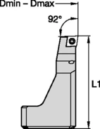 Skärbärare 2-58mm utvändig bearb.