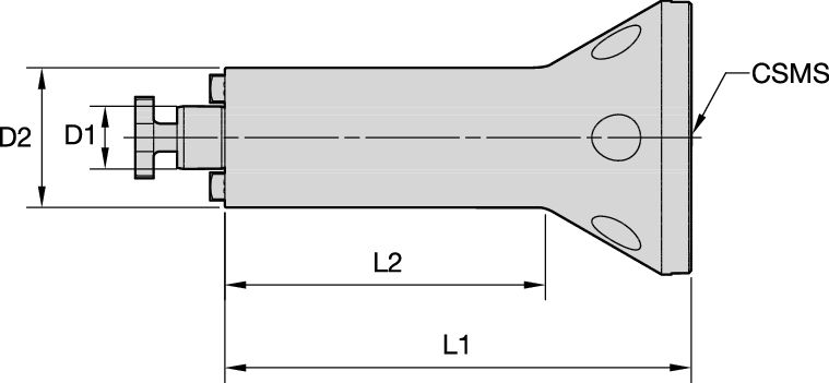 BTF46 Shell Mill Adptr SMC27 L1=200mm