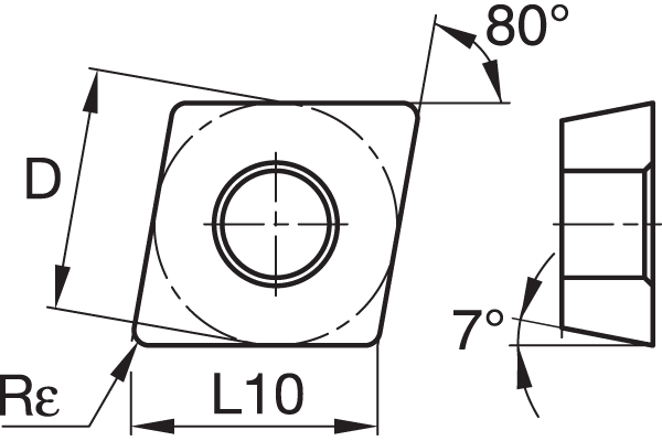Turning insert CVD: Medium Un~