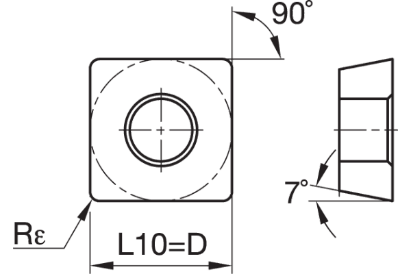 Turning insert CVD: Roughing ~