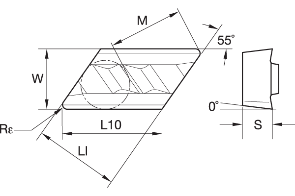Turning insert CVD: Flat top