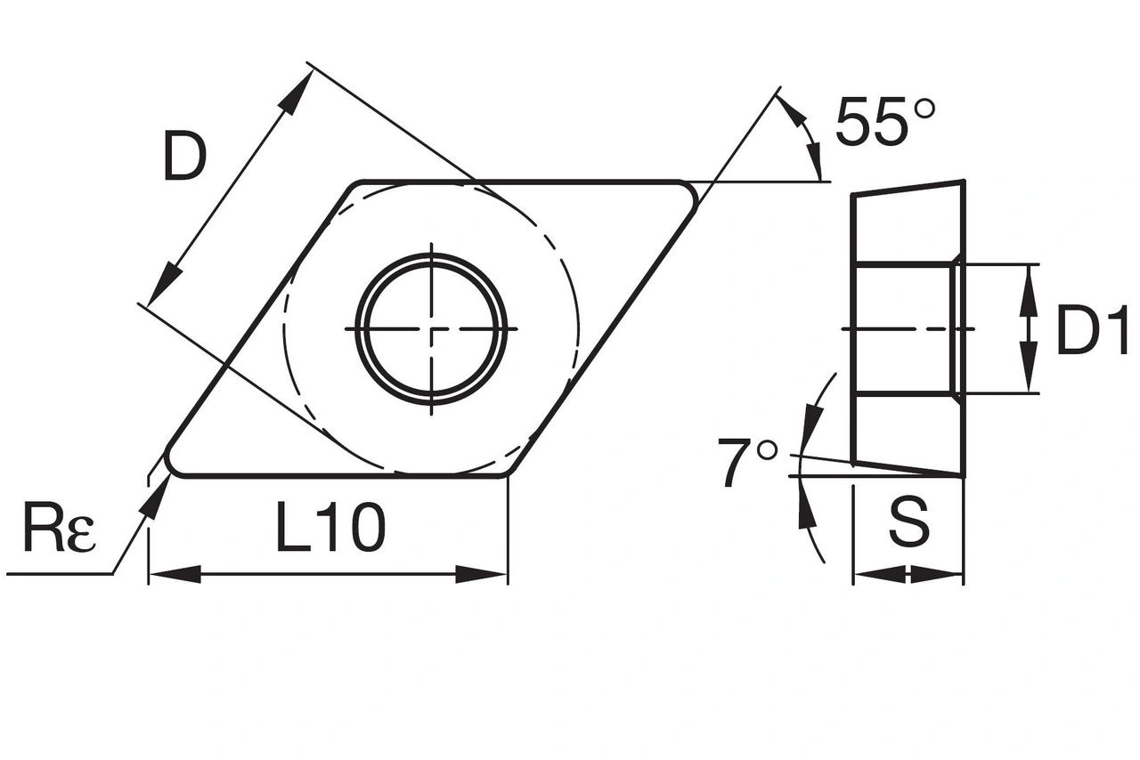 Turning insert CVD: Medium Un~