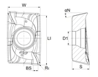 Milling insert PVD: Radius 1.6