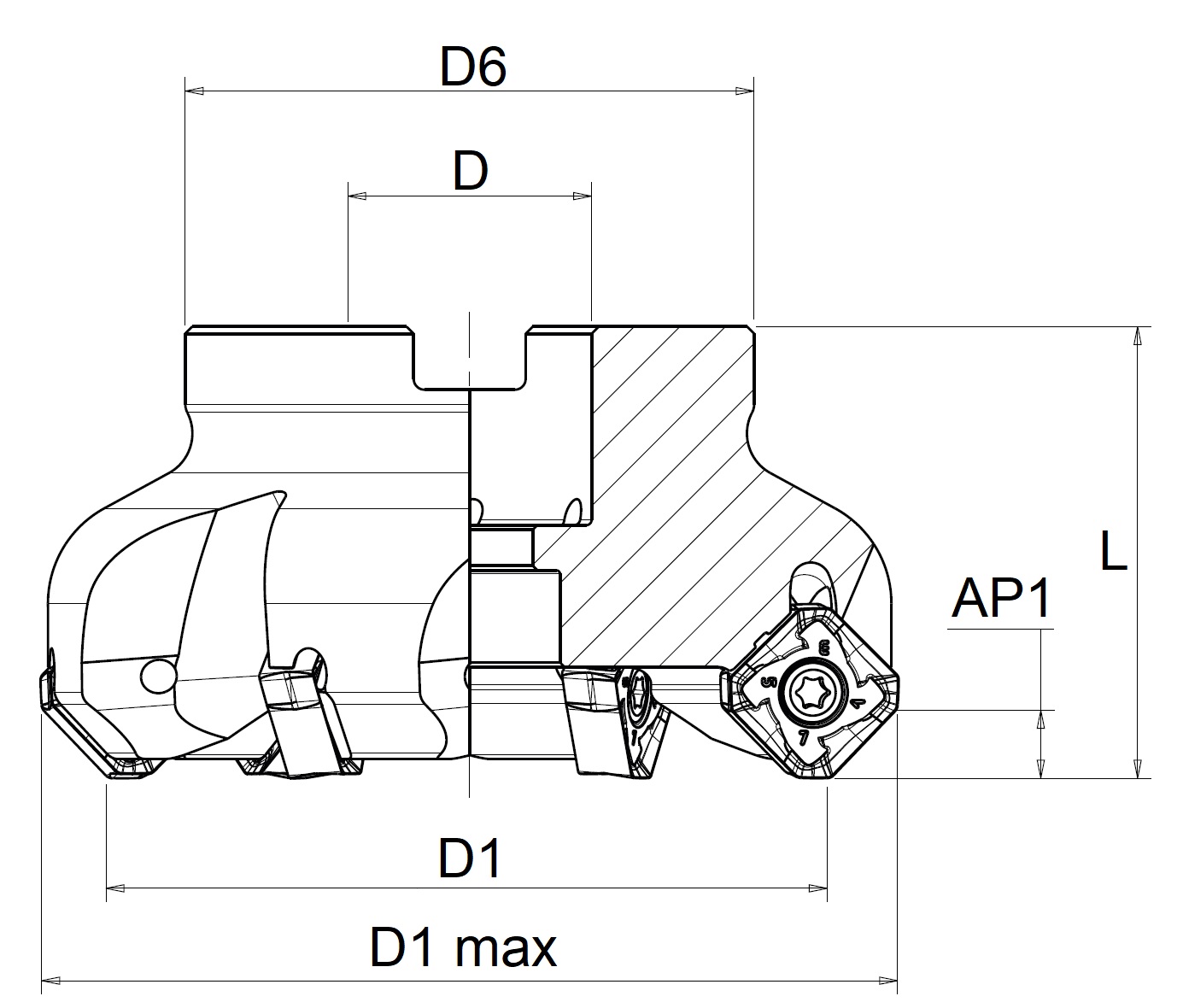 FRÄS D125MM Z8 DORN