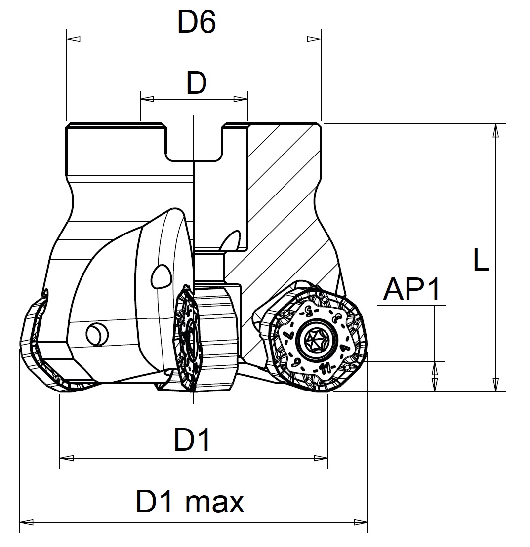 FRÄS D100MM Z8 DORN