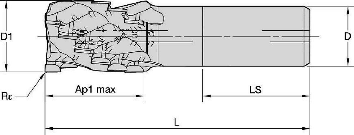 PINNFRÄS 25MM AP:32 R0.4 CYL