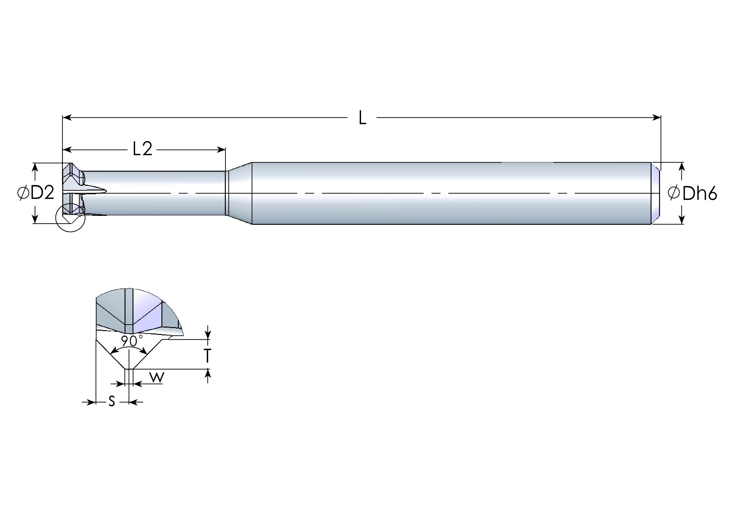 FASFRÄS 45° 2,9mm L2:12mm
