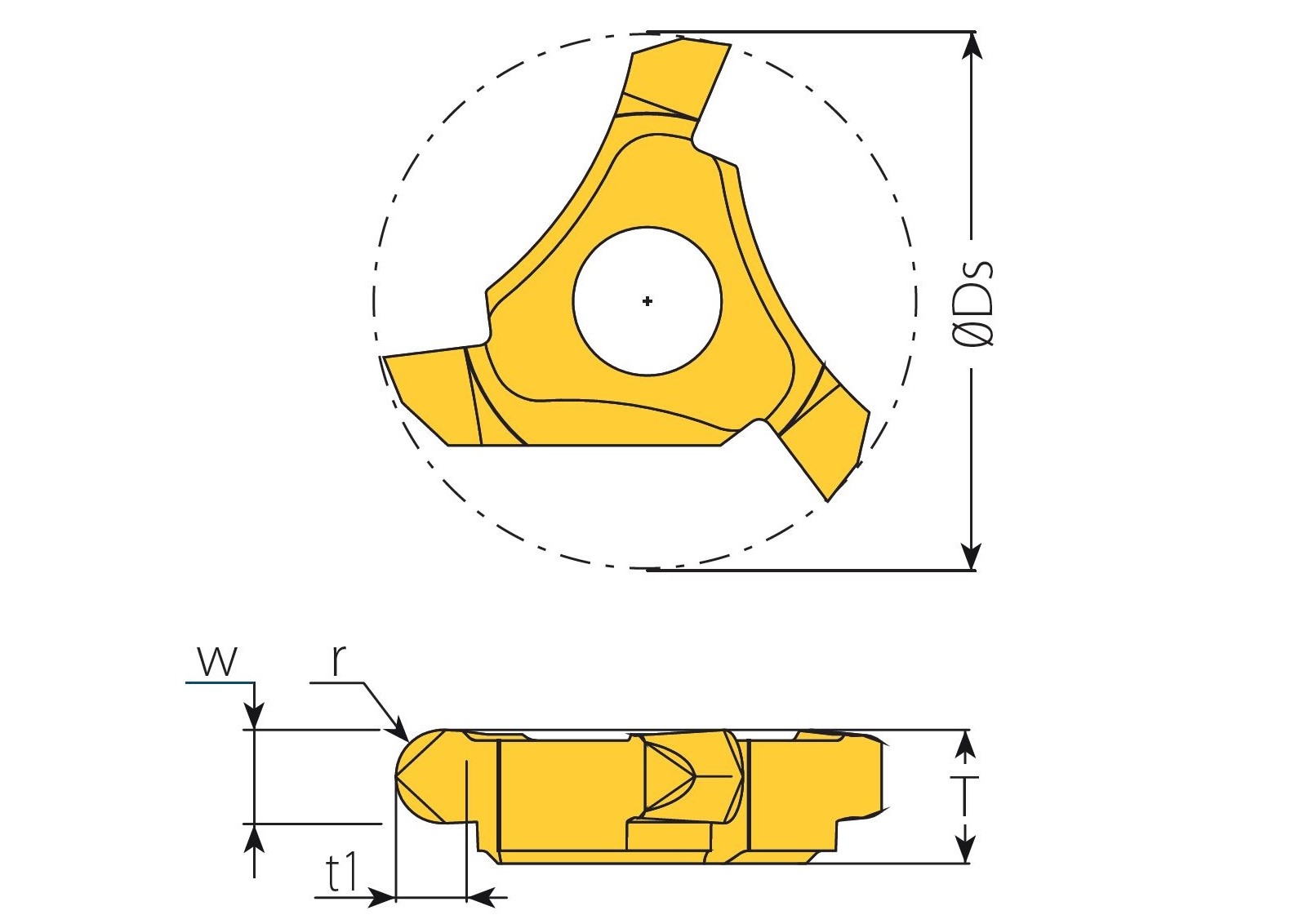 RADIESKÄR 12.7mm W=2.2 TiAlN