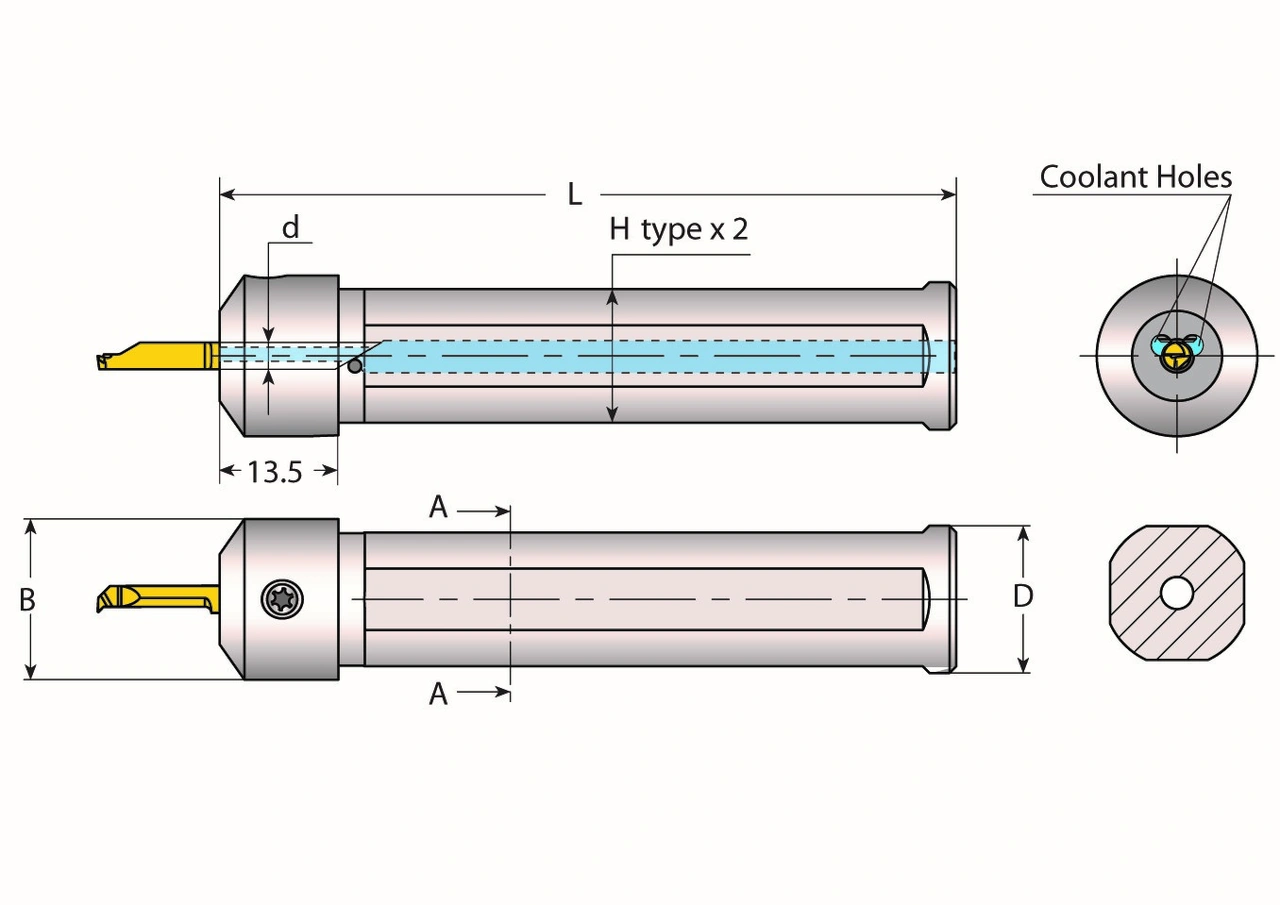 Cylindrisk d4 med 4st plan