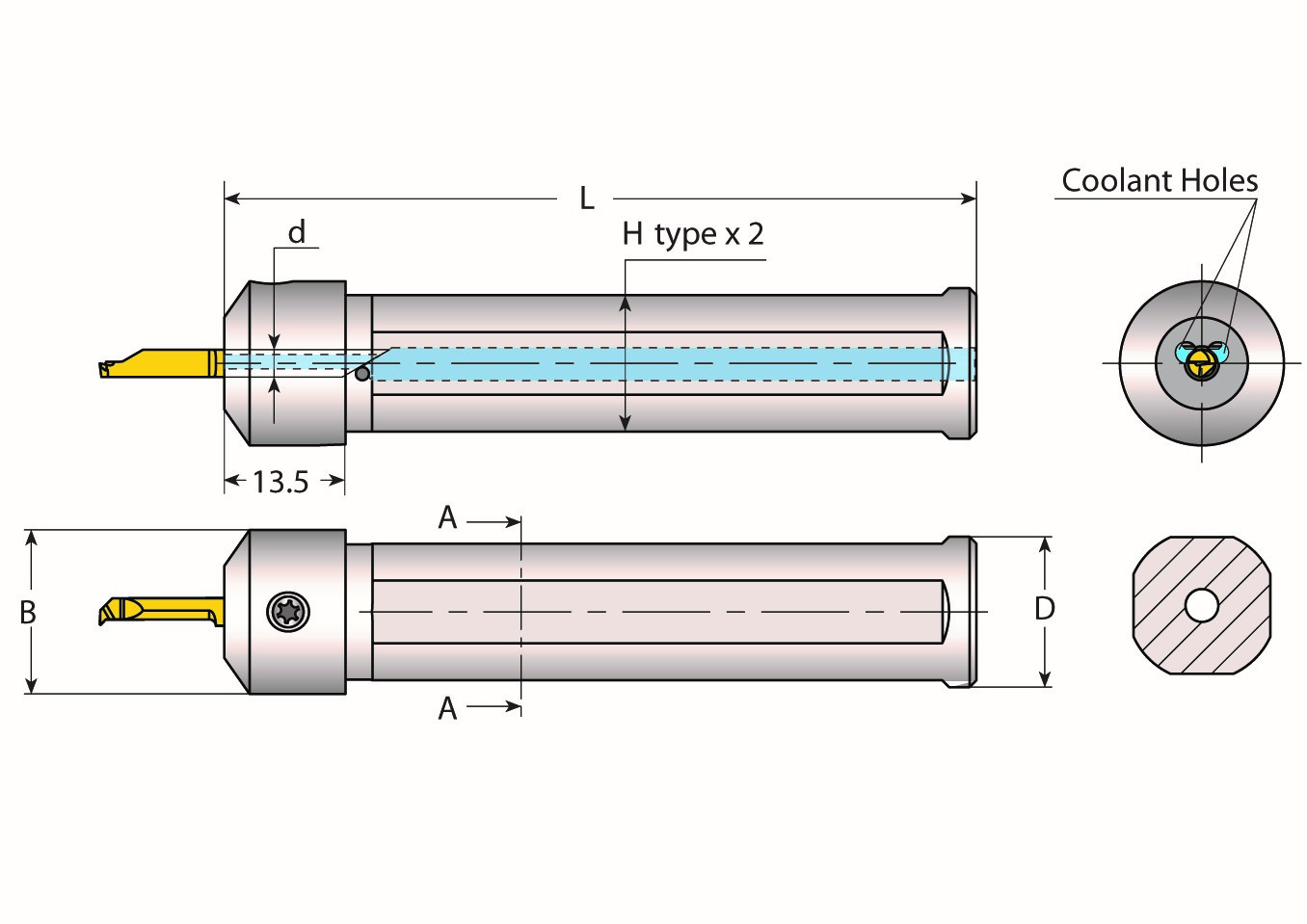 Cylindrisk d4 med 4st plan
