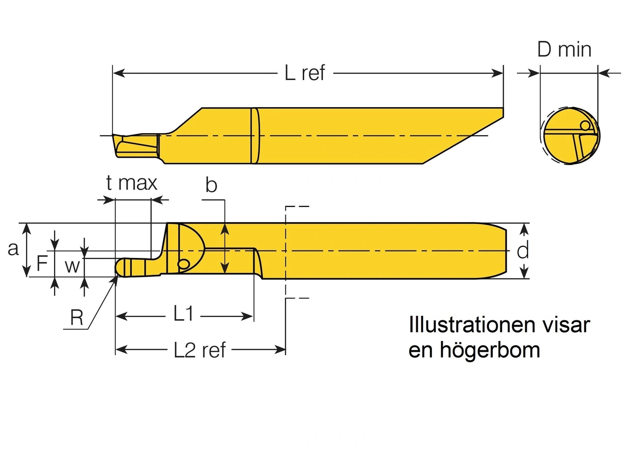 Spårbom 5,45mm W0,5 AXI.