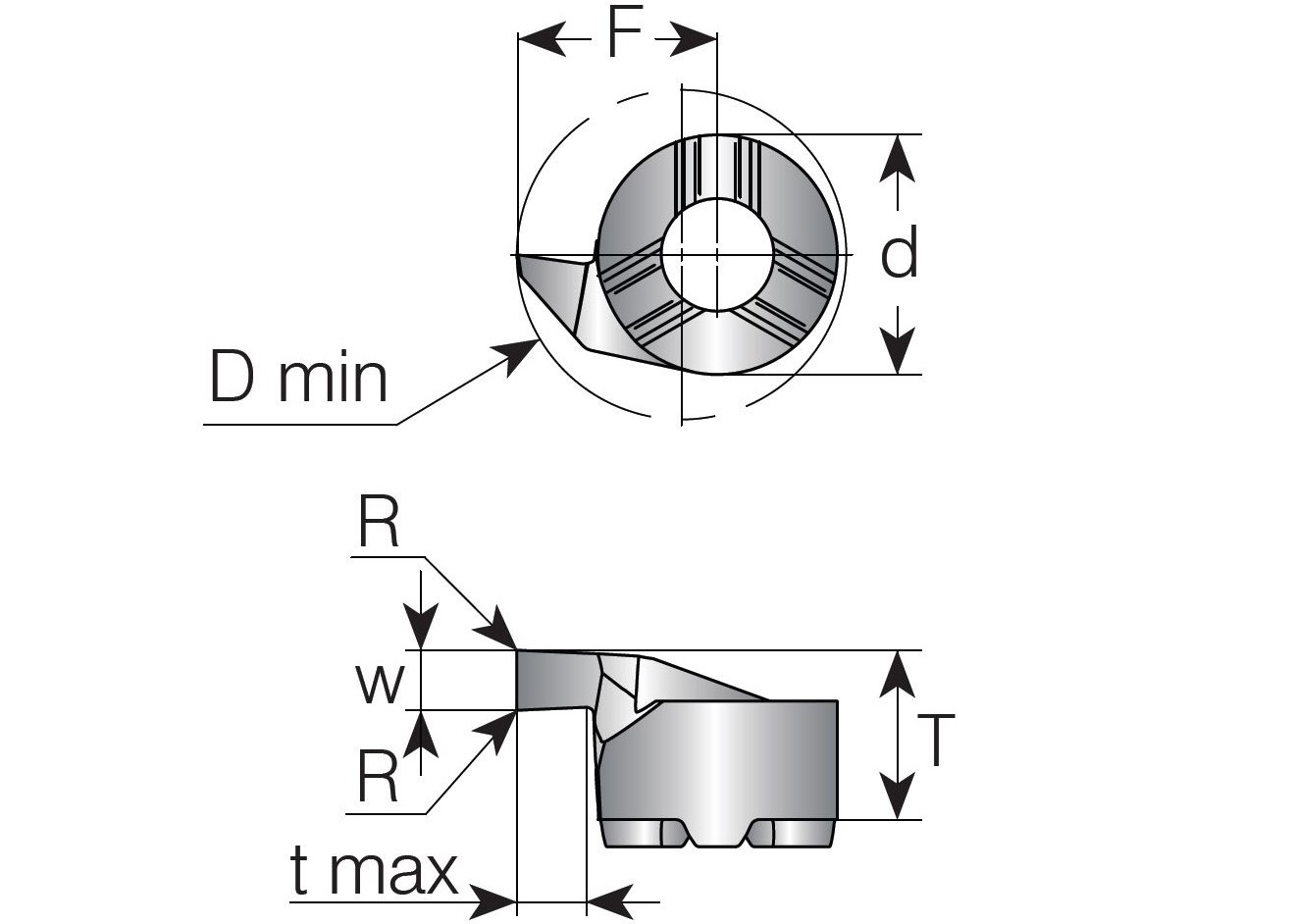 Spårskär W3.18 r0.05 RAD.