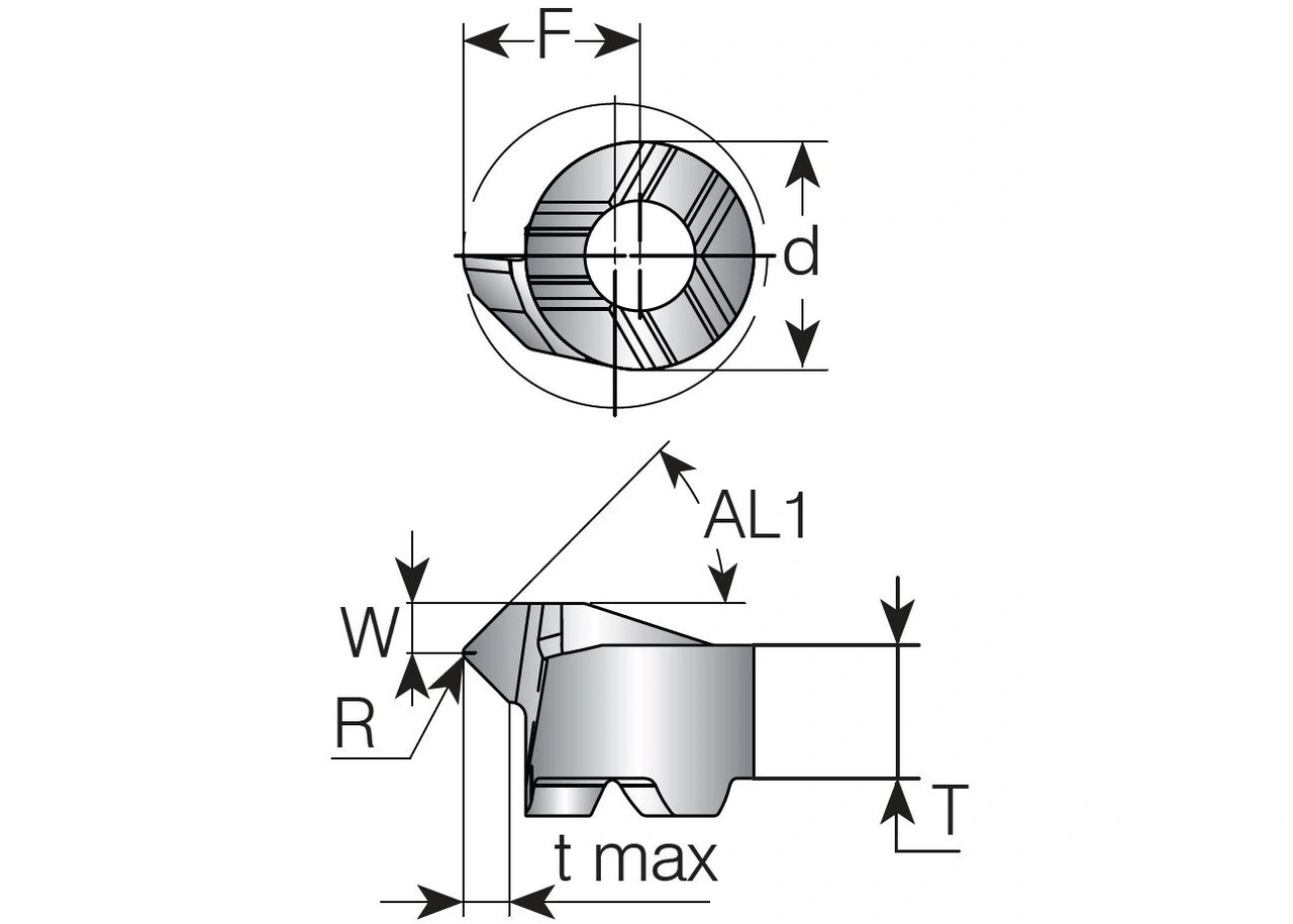 Svarvskär 45° VE08..