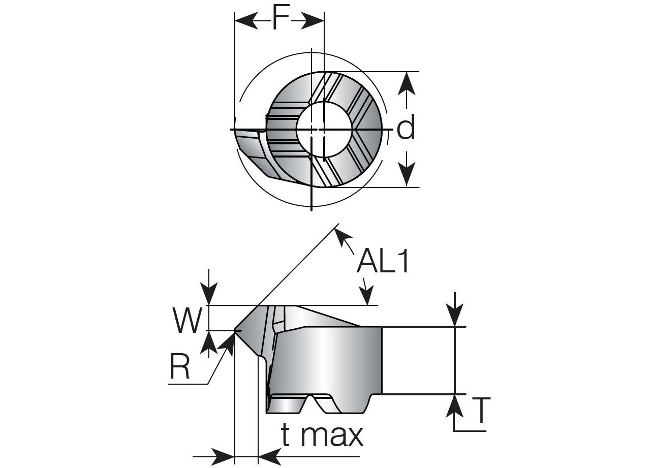 Svarvskär 45° VE08..