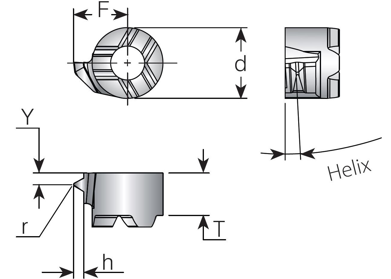 Gängskär 0.50-3.00 MM/48-8 TPI 60° V